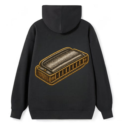 Harmonica  - Classic Pullover Hoodie - Black