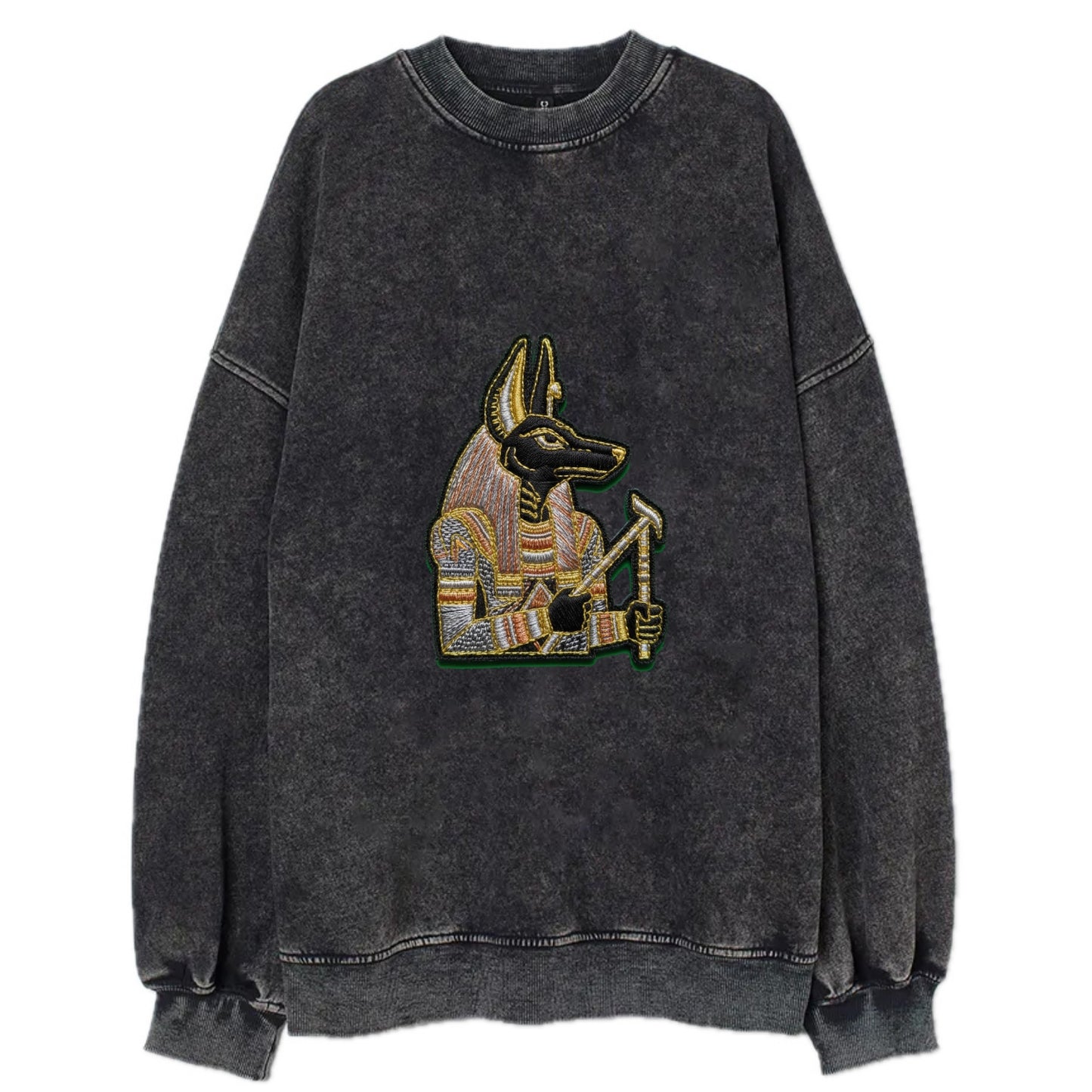 Anubis - Vintage Sweatshirt - Black