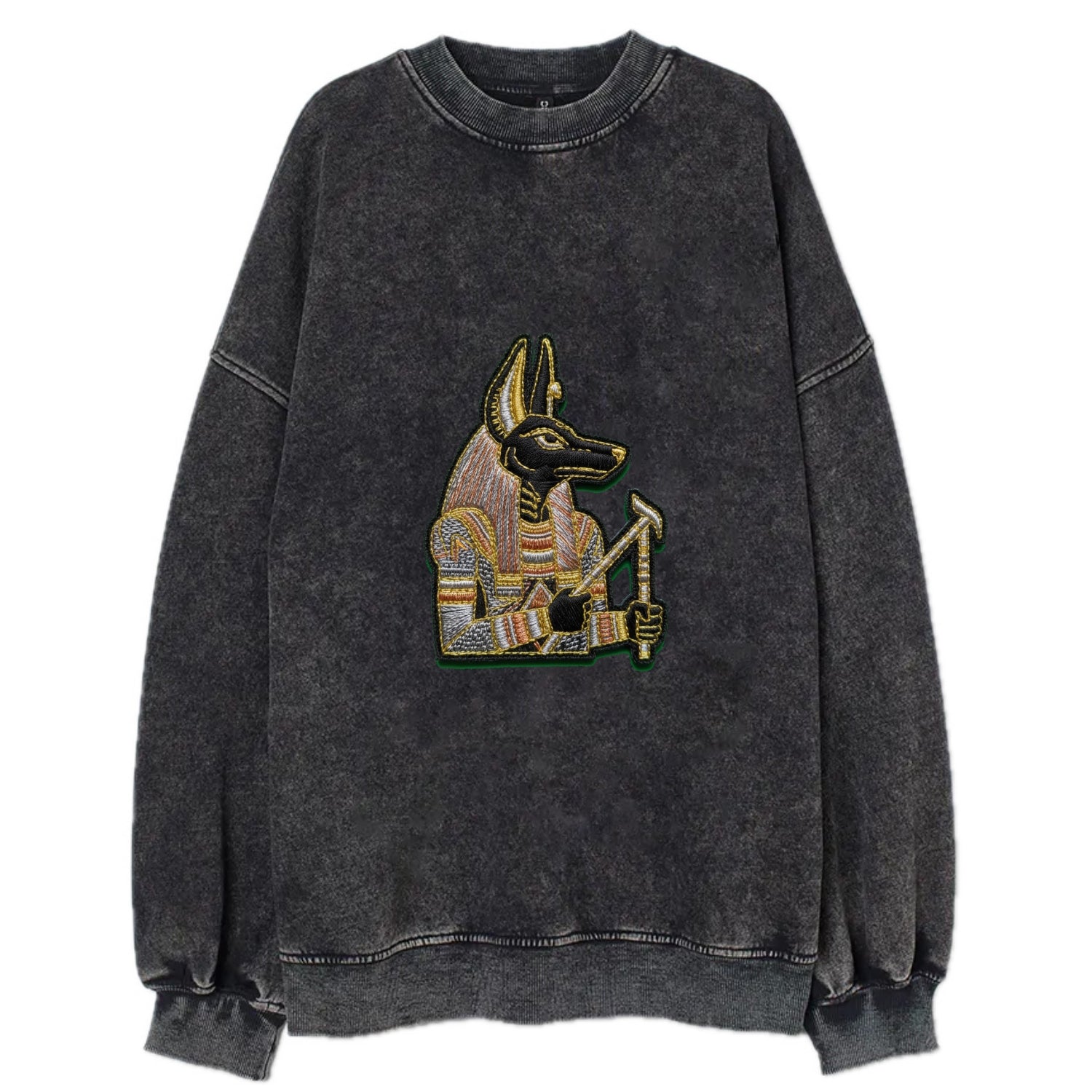 Anubis - Vintage Sweatshirt - Black