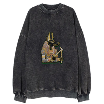 Anubis - Vintage Sweatshirt - Black