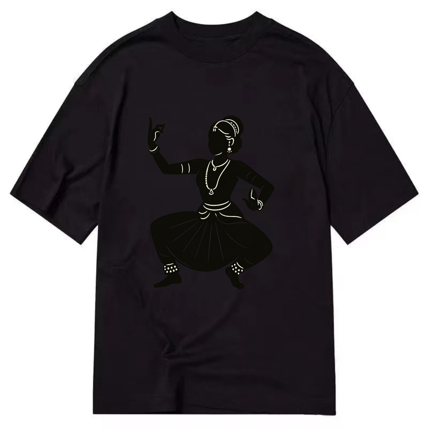Bharatanatyam classical Indian pose - Classic T-shirt - Black