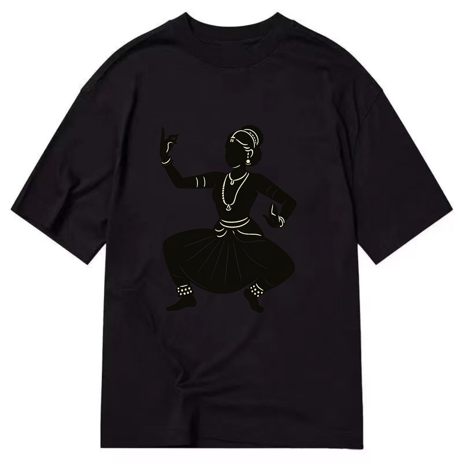 Bharatanatyam classical Indian pose - Classic T-shirt - Black