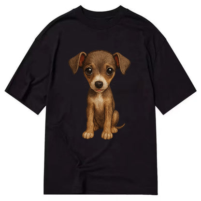 Baby Italian Greyhound Puppy - sleek tiny body, long legs, gentle eyes, - Classic T-shirt - Black