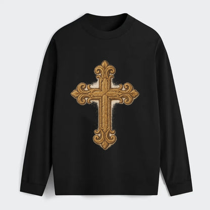 Baroque Cross  - Classic Long Sleeve Shirt - Black