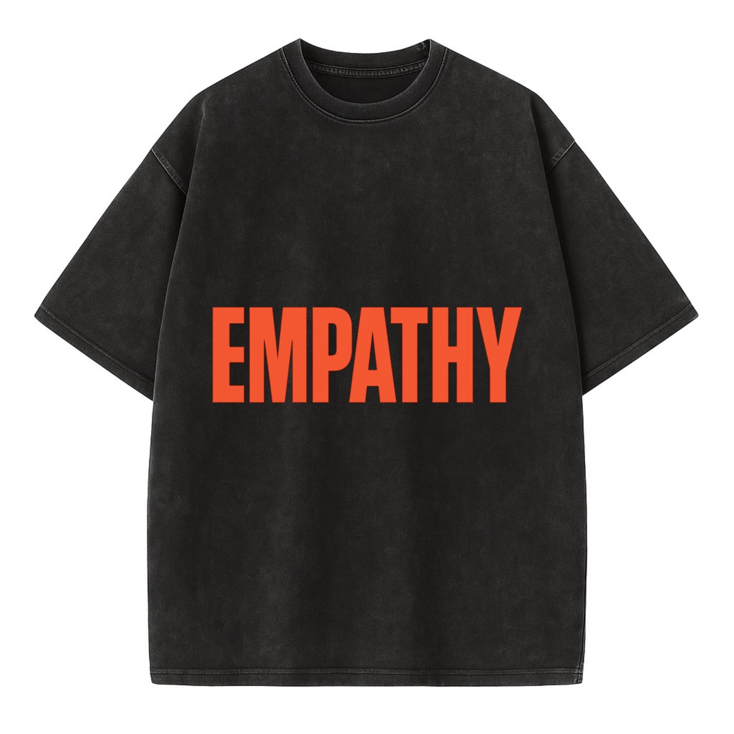 Bold typography design - "EMPATHY" - understanding others, emotional connection - Vintage T-shirt - Black