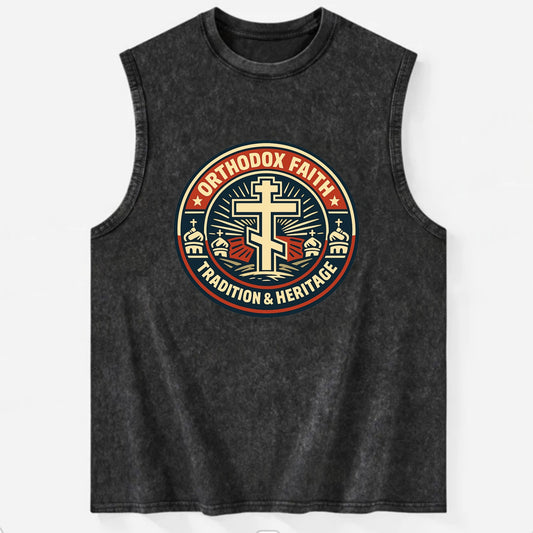 Faithful Heritage Emblem - Vintage Washed Tank - Black