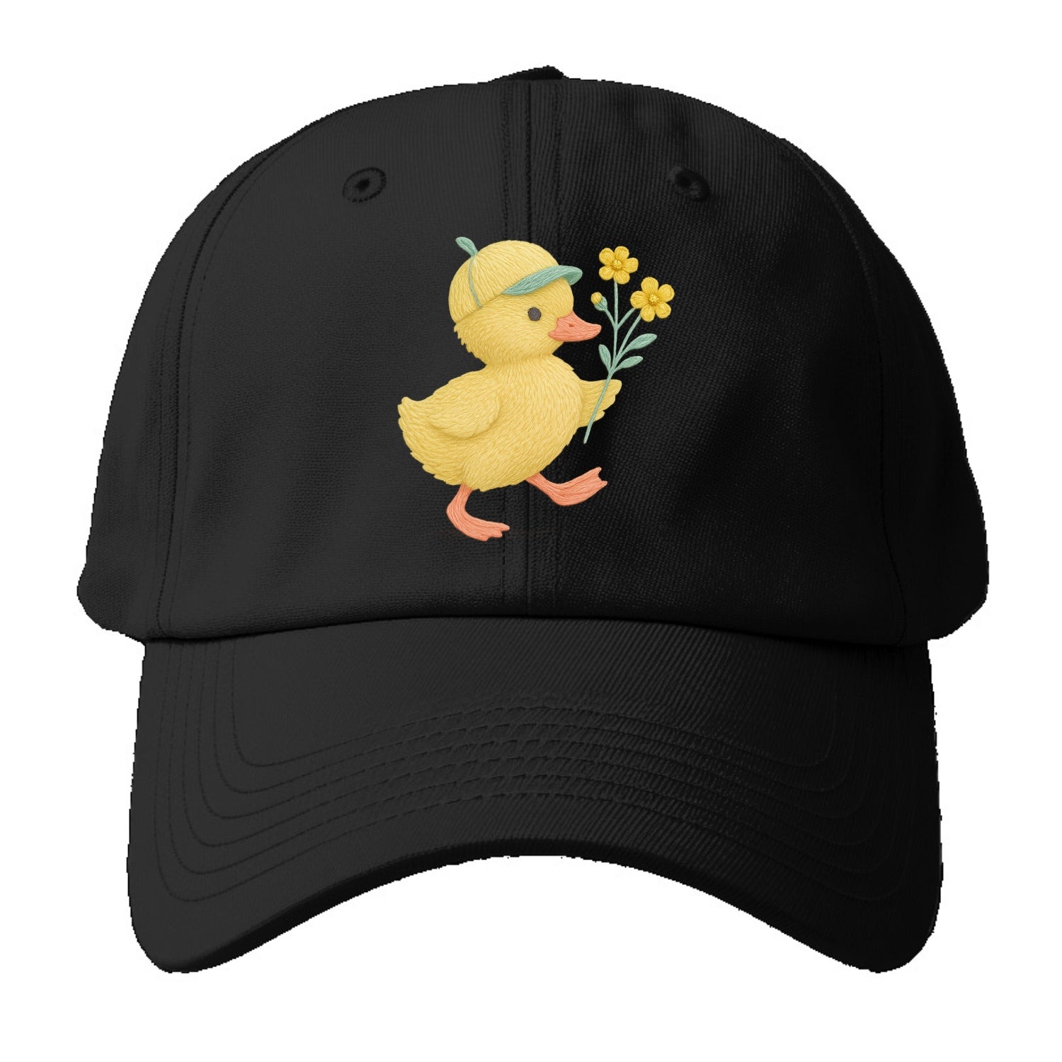 Yellow Duckling - Baseball Cap - Black
