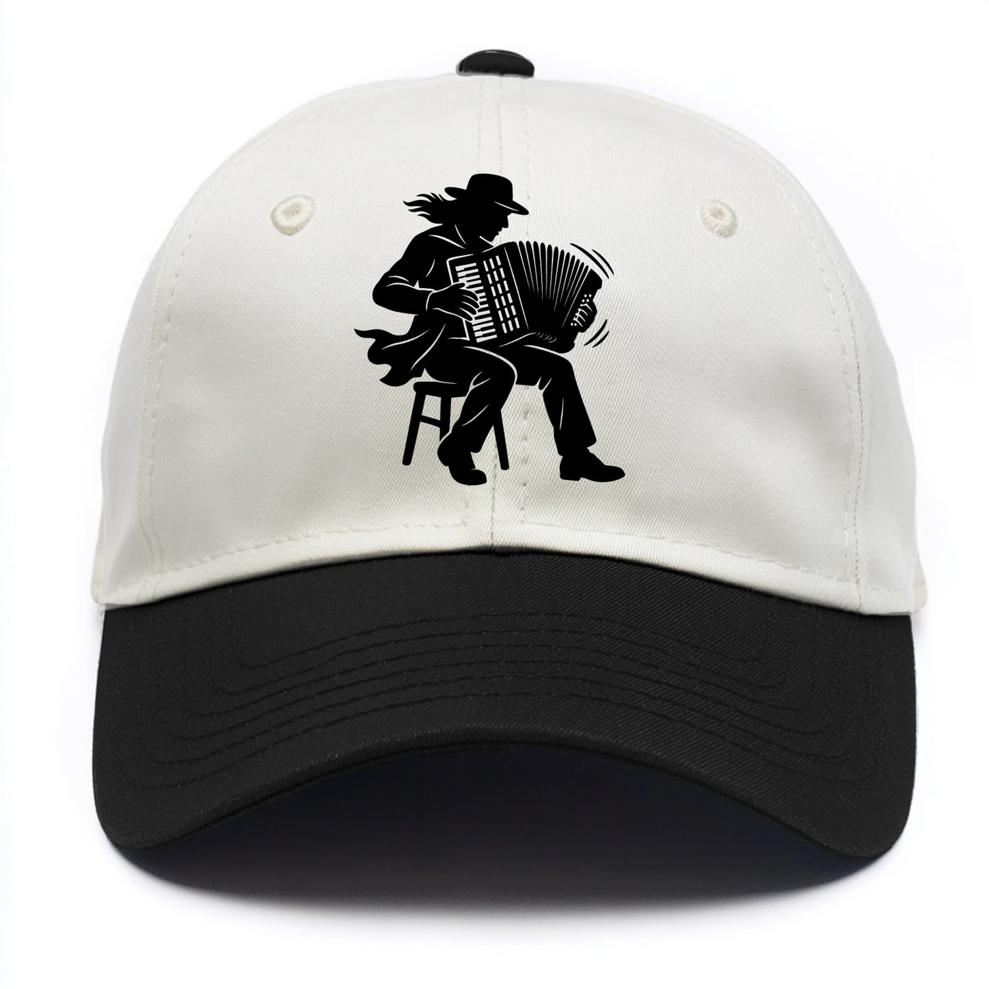 Accordion player street musician - Two Tone Cap - Black