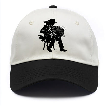 Accordion player street musician - Two Tone Cap - Black