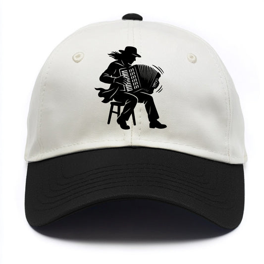 Accordion player street musician - Two Tone Cap - Black