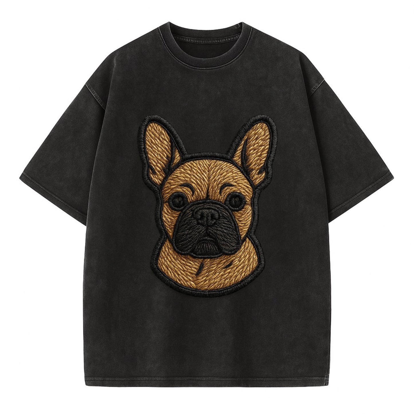 French Bulldog - Modern streetwear style - Vintage T-shirt - Black