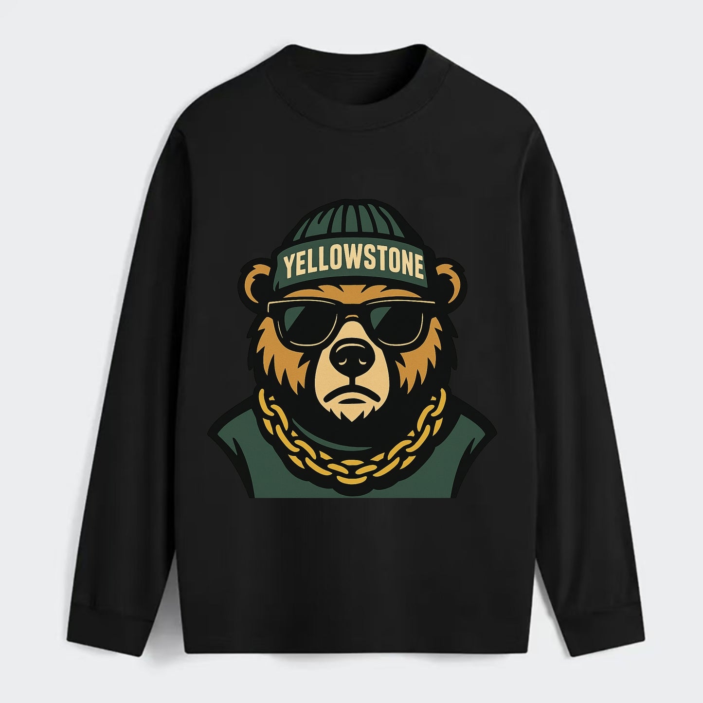 Yellowstone Bear - Classic Long Sleeve Shirt - Black