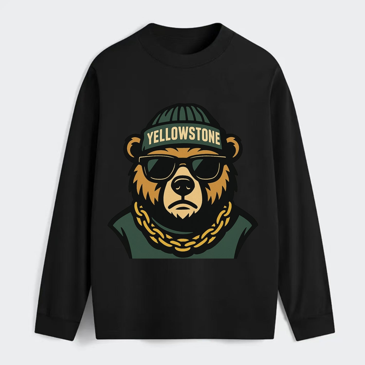 Yellowstone Bear - Classic Long Sleeve Shirt - Black