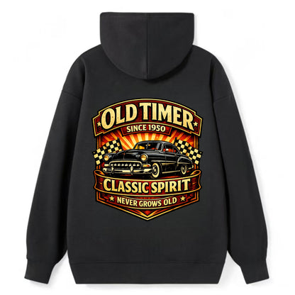 Old Timer Classic Spirit - Classic Pullover Hoodie - Black