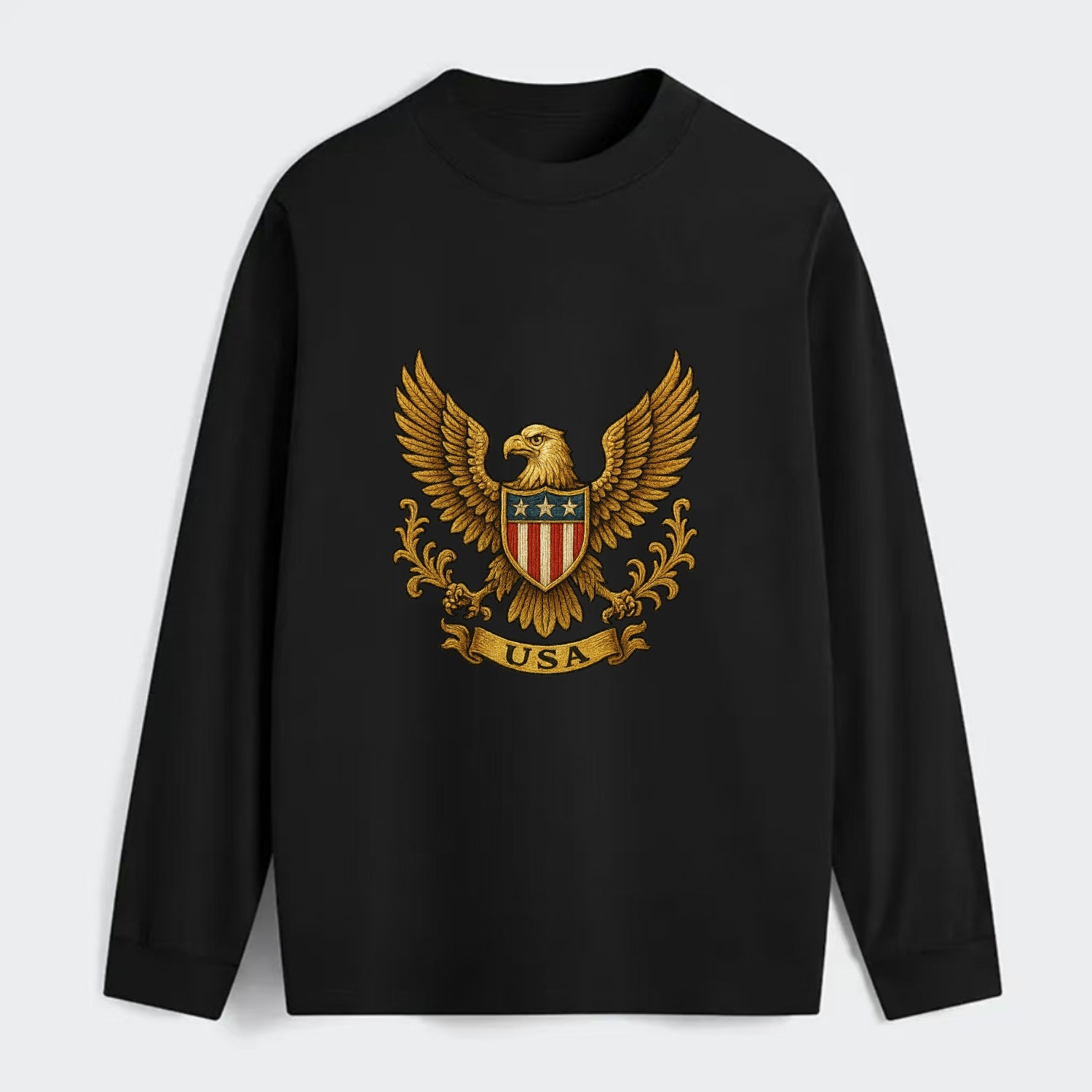 Usa Heritage Eagle 3 - Classic Long Sleeve Shirt - Black