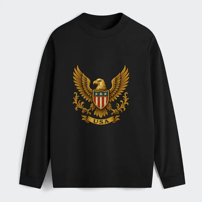 Usa Heritage Eagle 3 - Classic Long Sleeve Shirt - Black