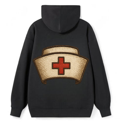 Nurse Cap  - Classic Pullover Hoodie - Black