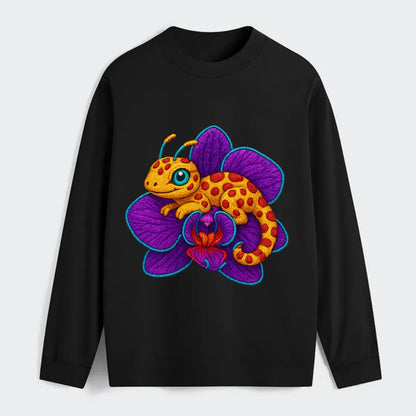 Leopard Orchid - Classic Long Sleeve Shirt - Black