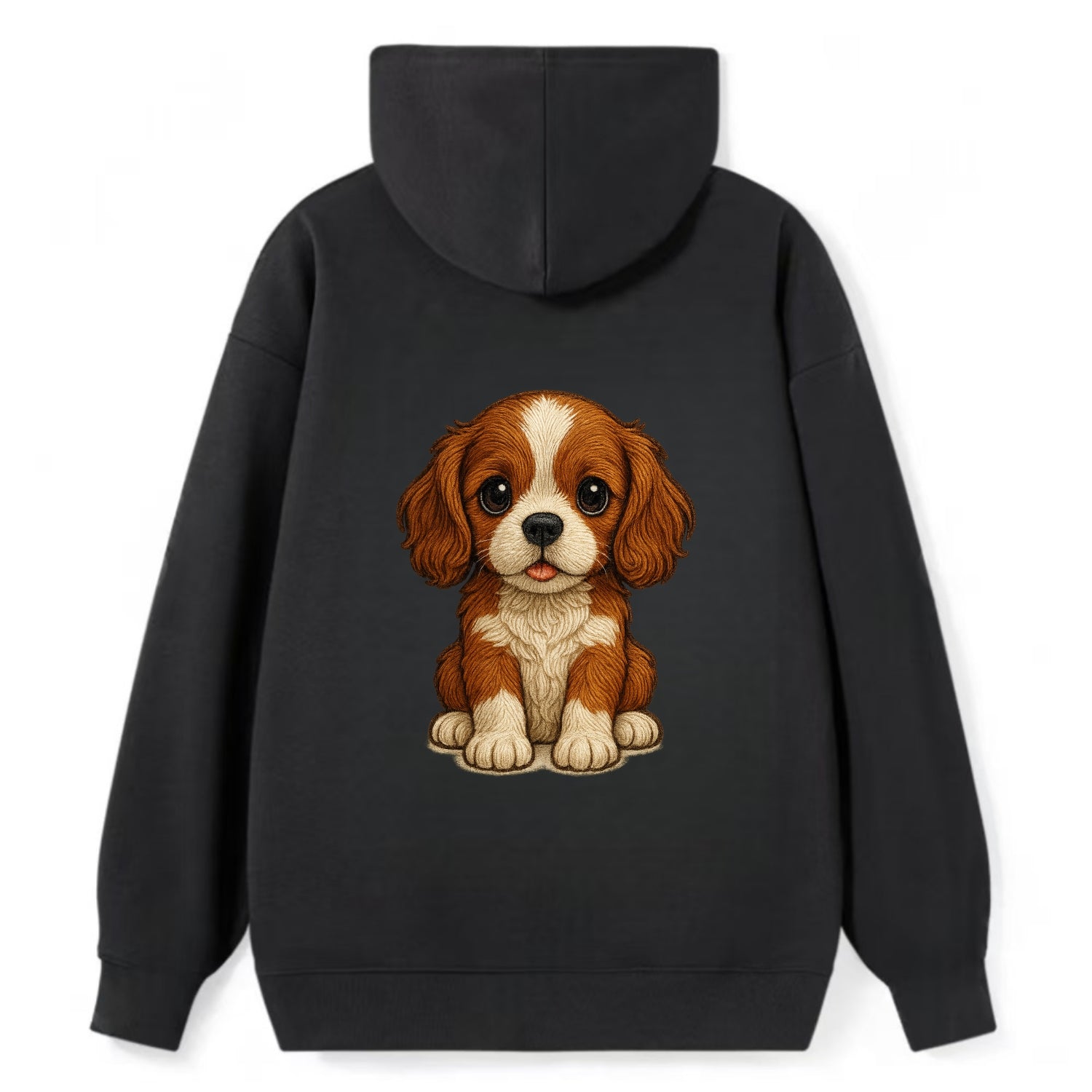 Baby Cavalier King Charles Spaniel Puppy - silky ears, gentle eyes, sweet - Classic Pullover Hoodie - Black