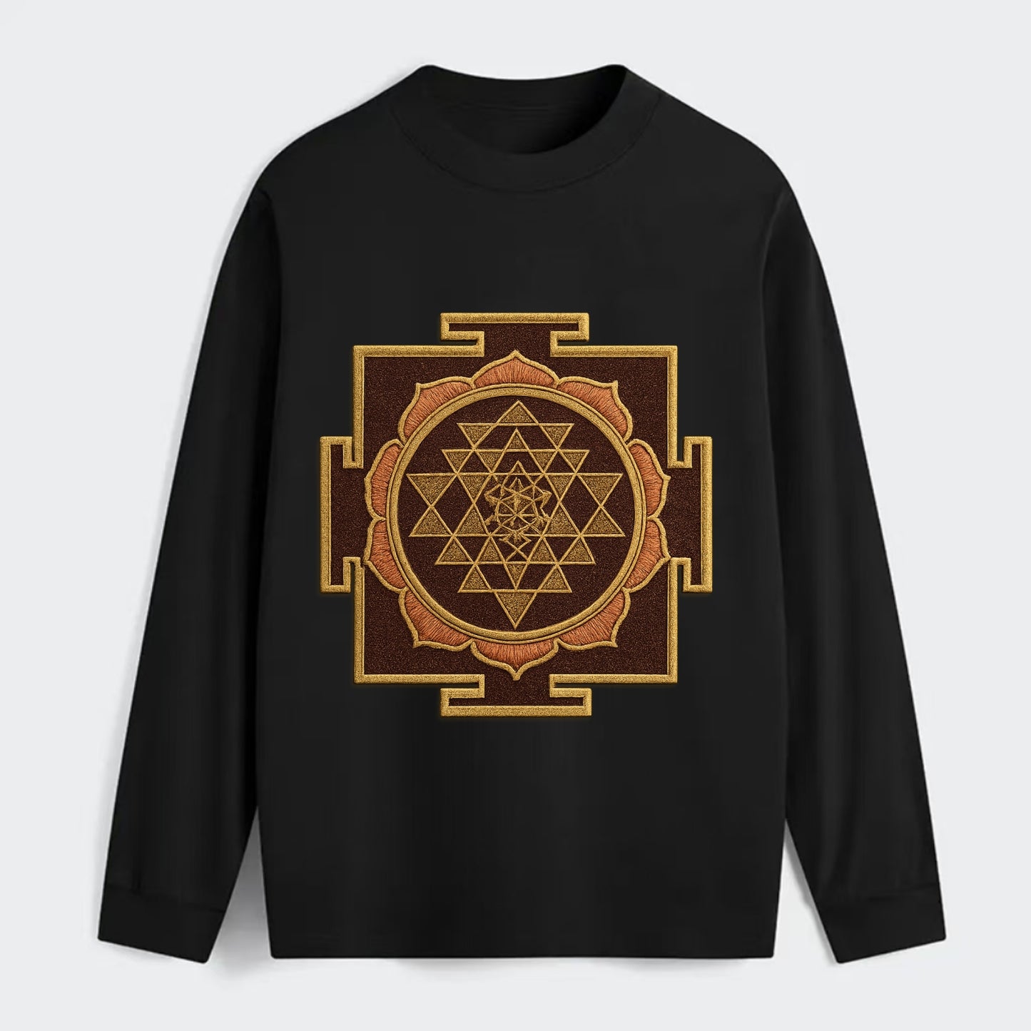 Sri Yantra  - Classic Long Sleeve Shirt - Black