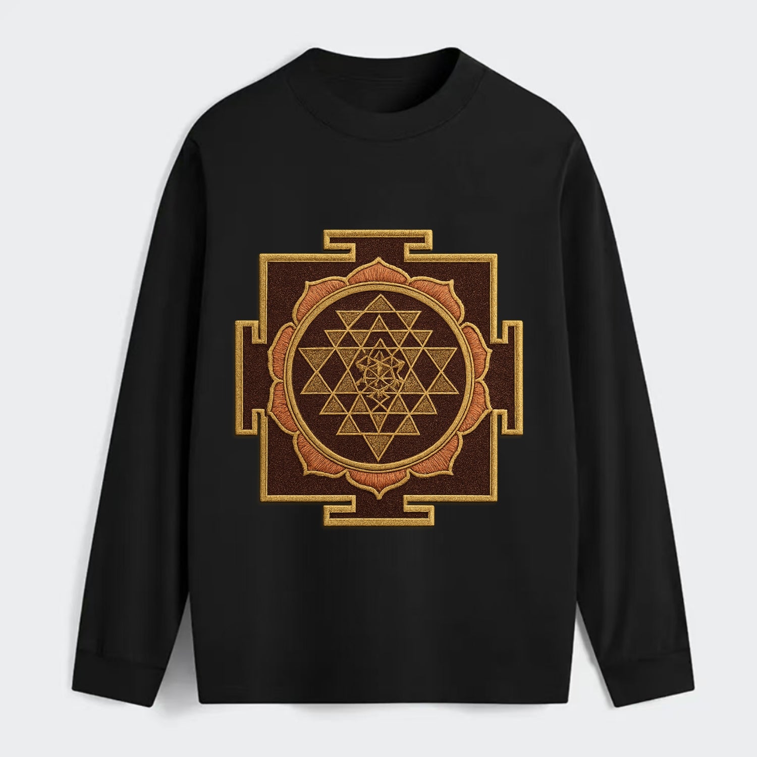 Sri Yantra  - Classic Long Sleeve Shirt - Black