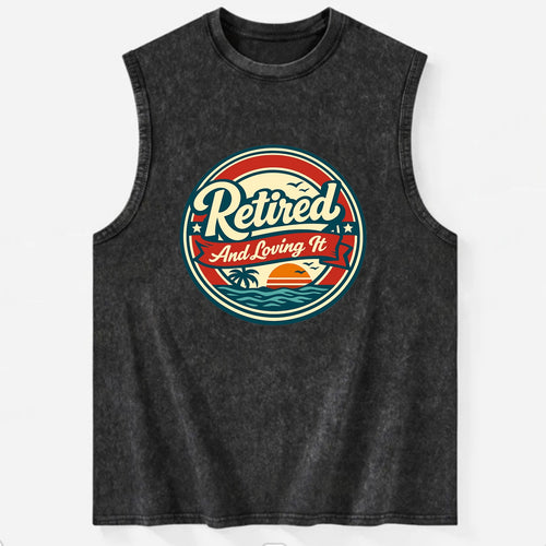 Carefree Retirement Emblem - Vintage Washed Tank