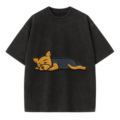 Yorkshire Terrier - Blue and tan fully r Vintage T-shirt - Black