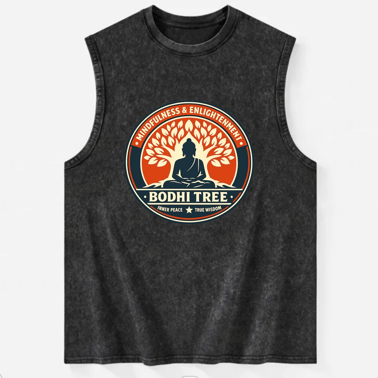 Zen Harmony Emblem - Vintage Washed Tank - Black
