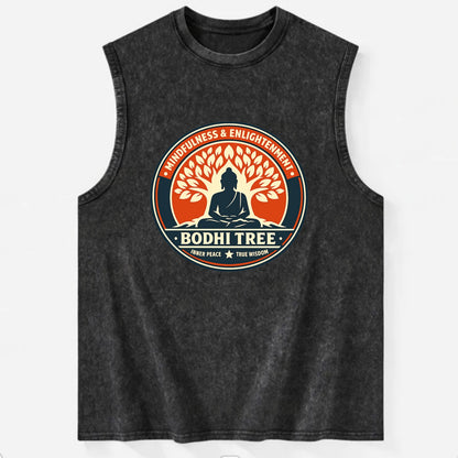 Zen Harmony Emblem - Vintage Washed Tank - Black