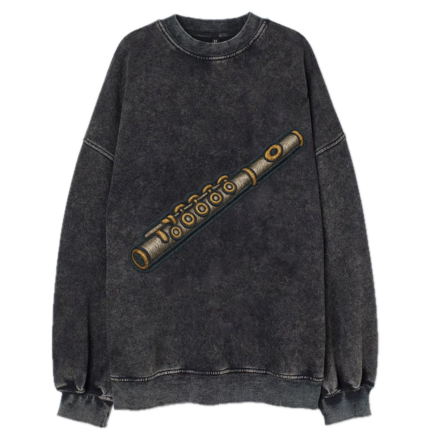 Flute  - Vintage Sweatshirt - Black