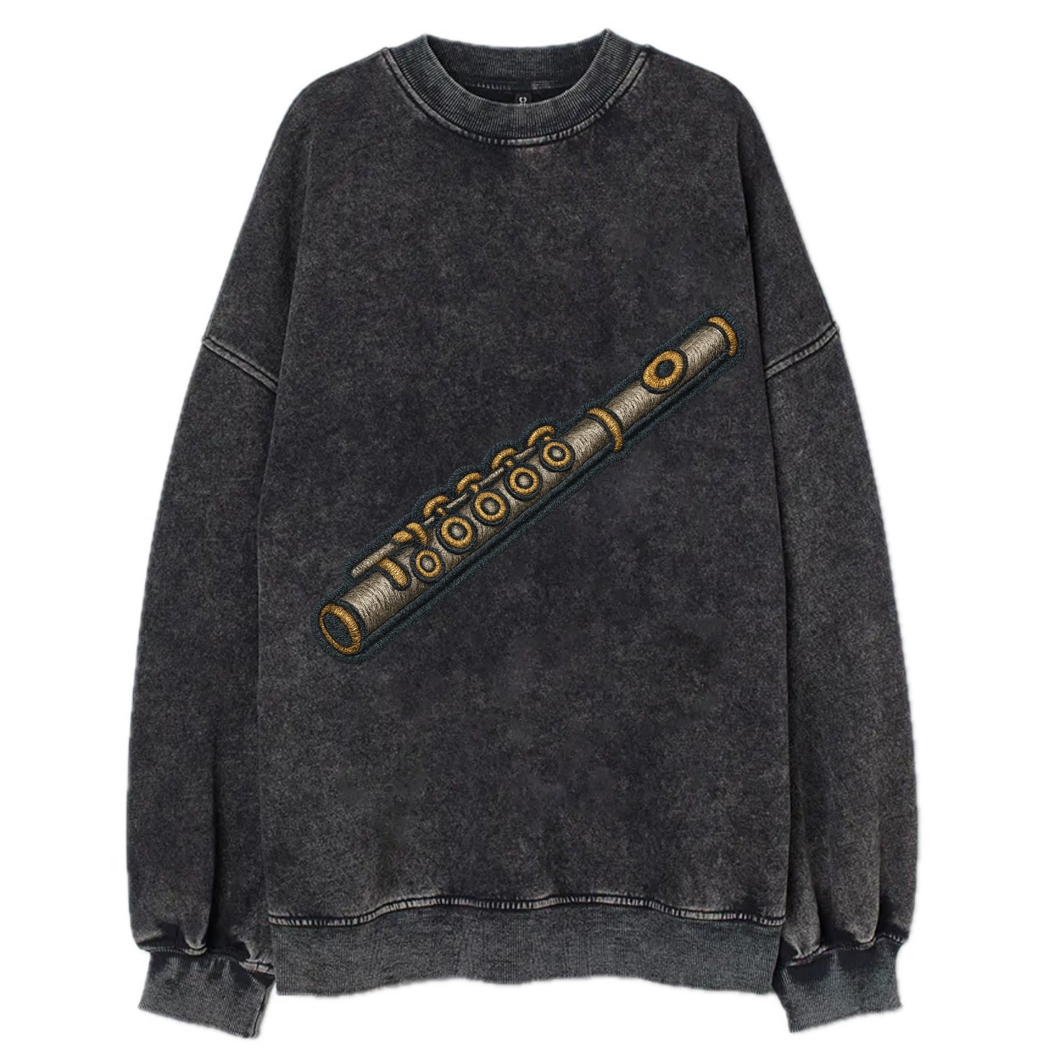 Flute  - Vintage Sweatshirt - Black