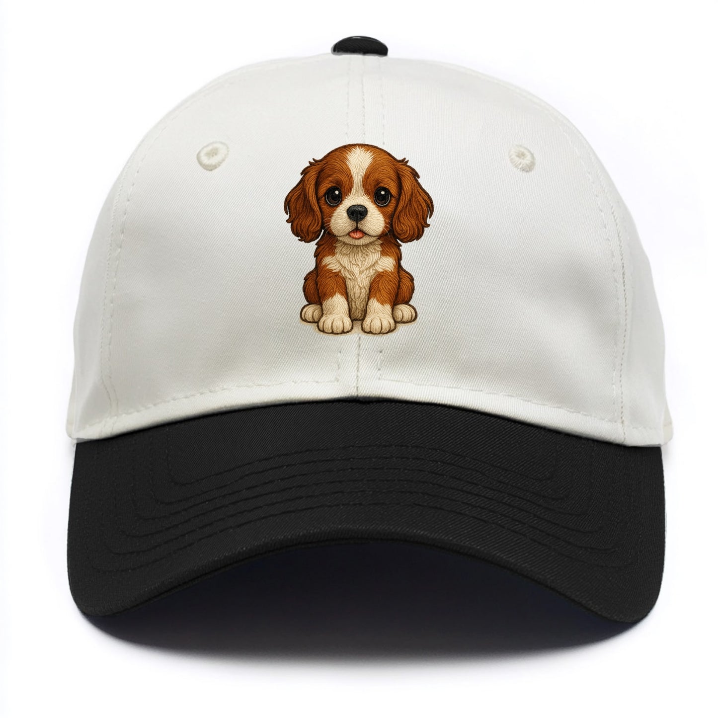 Baby Cavalier King Charles Spaniel Puppy - silky ears, gentle eyes, sweet - Two Tone Cap - Black