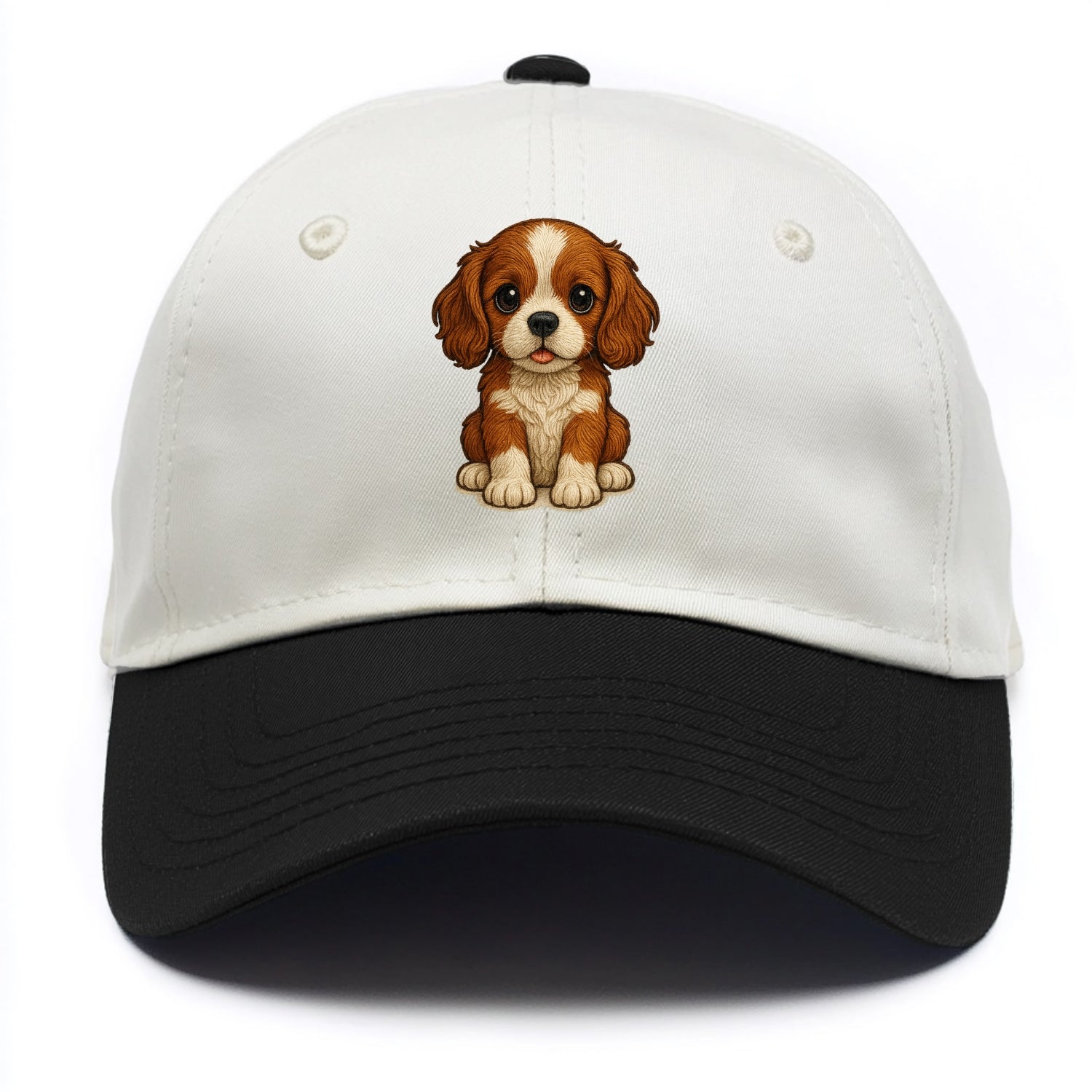 Baby Cavalier King Charles Spaniel Puppy - silky ears, gentle eyes, sweet - Two Tone Cap - Black