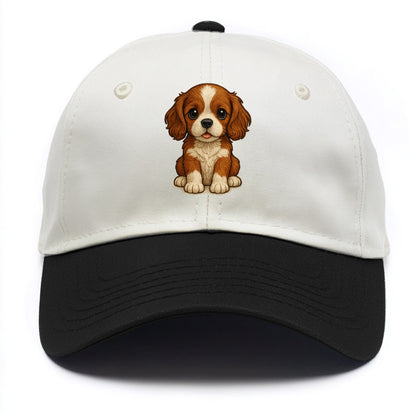 Baby Cavalier King Charles Spaniel Puppy - silky ears, gentle eyes, sweet - Two Tone Cap - Black
