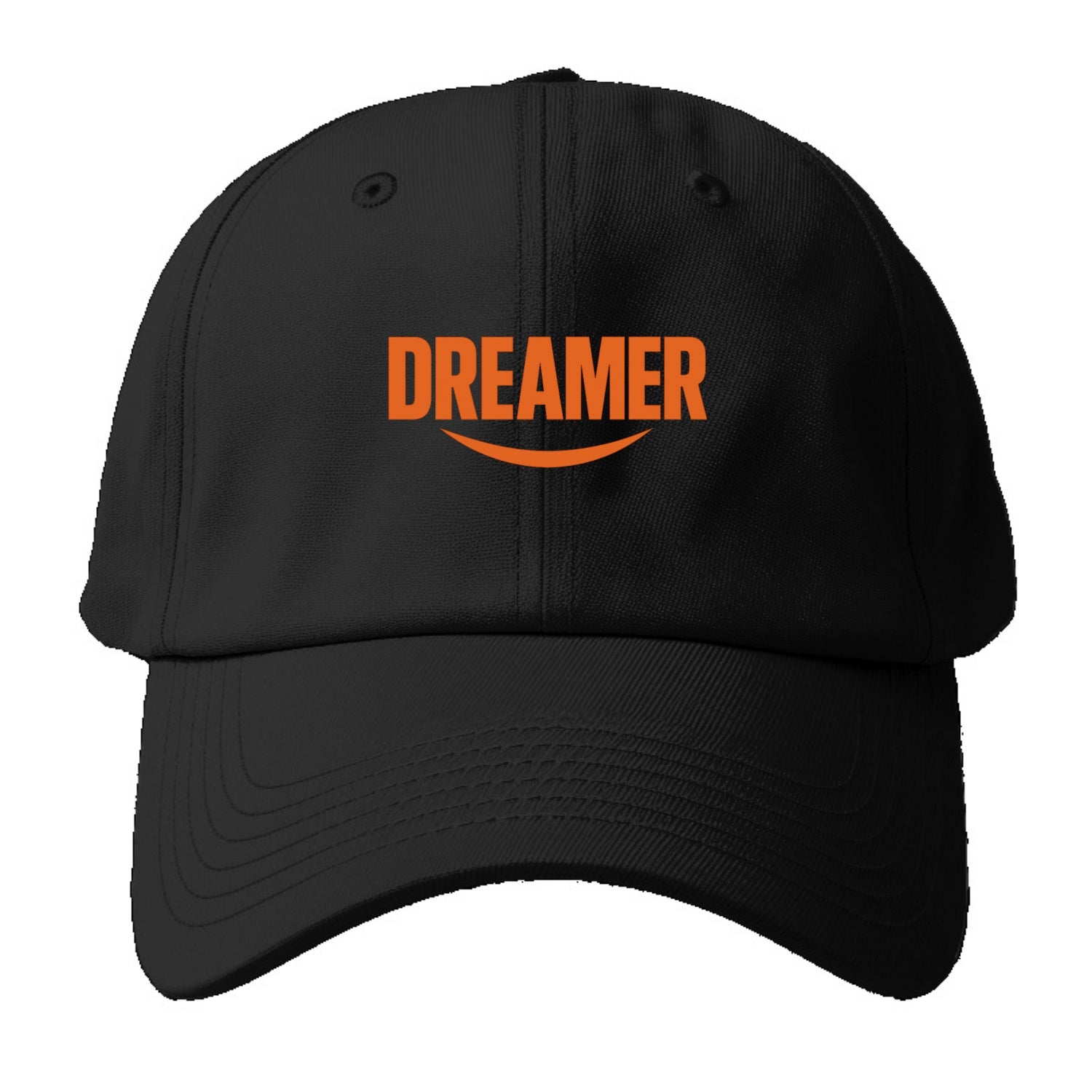 Bold typography design - "DREAMER" - imagination, seeing possibilities - Baseball Cap For Big Heads - Black
