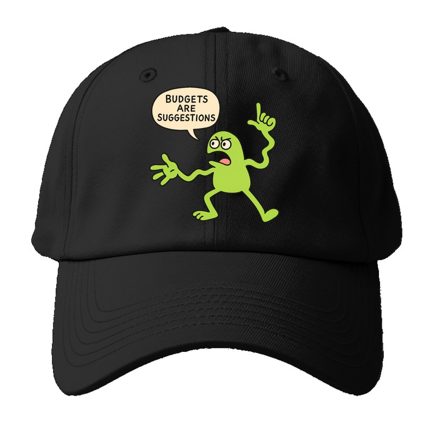 BUDGETS ARE SUGGESTIONS | Rebellious calculator - Baseball Cap - Black