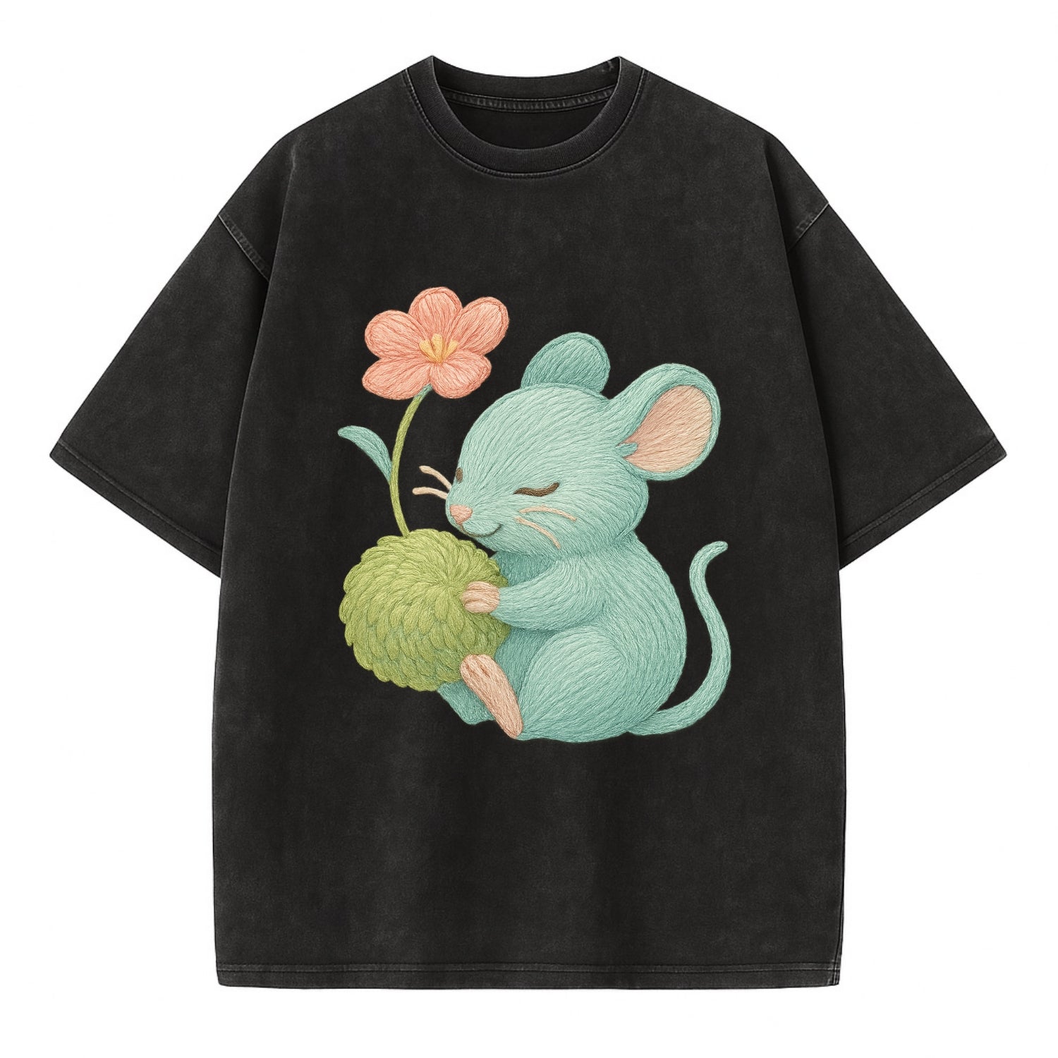 Mint Mouse - Vintage T-shirt - Black