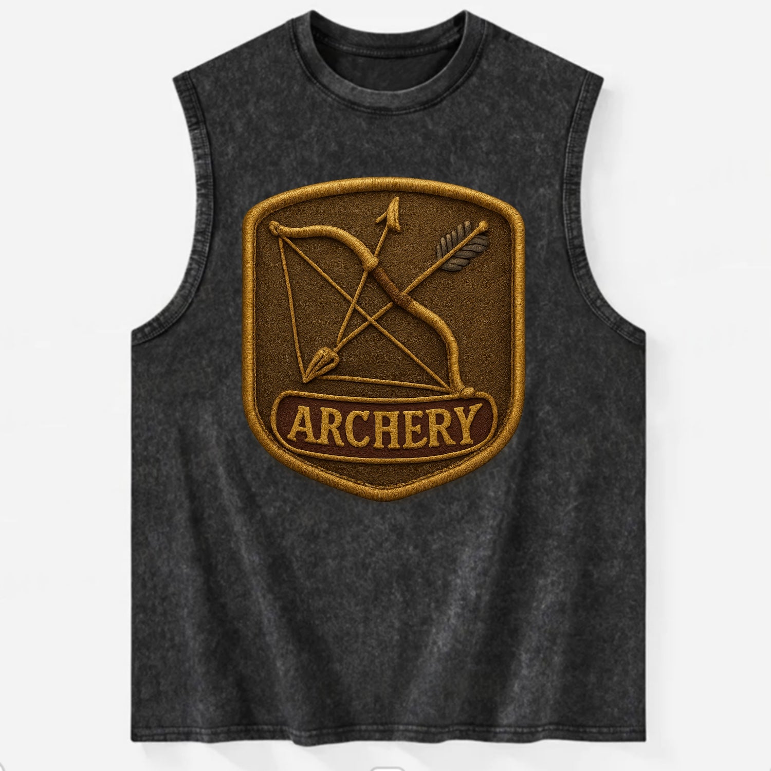 Bow and arrow crossed - archery enthusiast - Vintage Washed Tank - Black