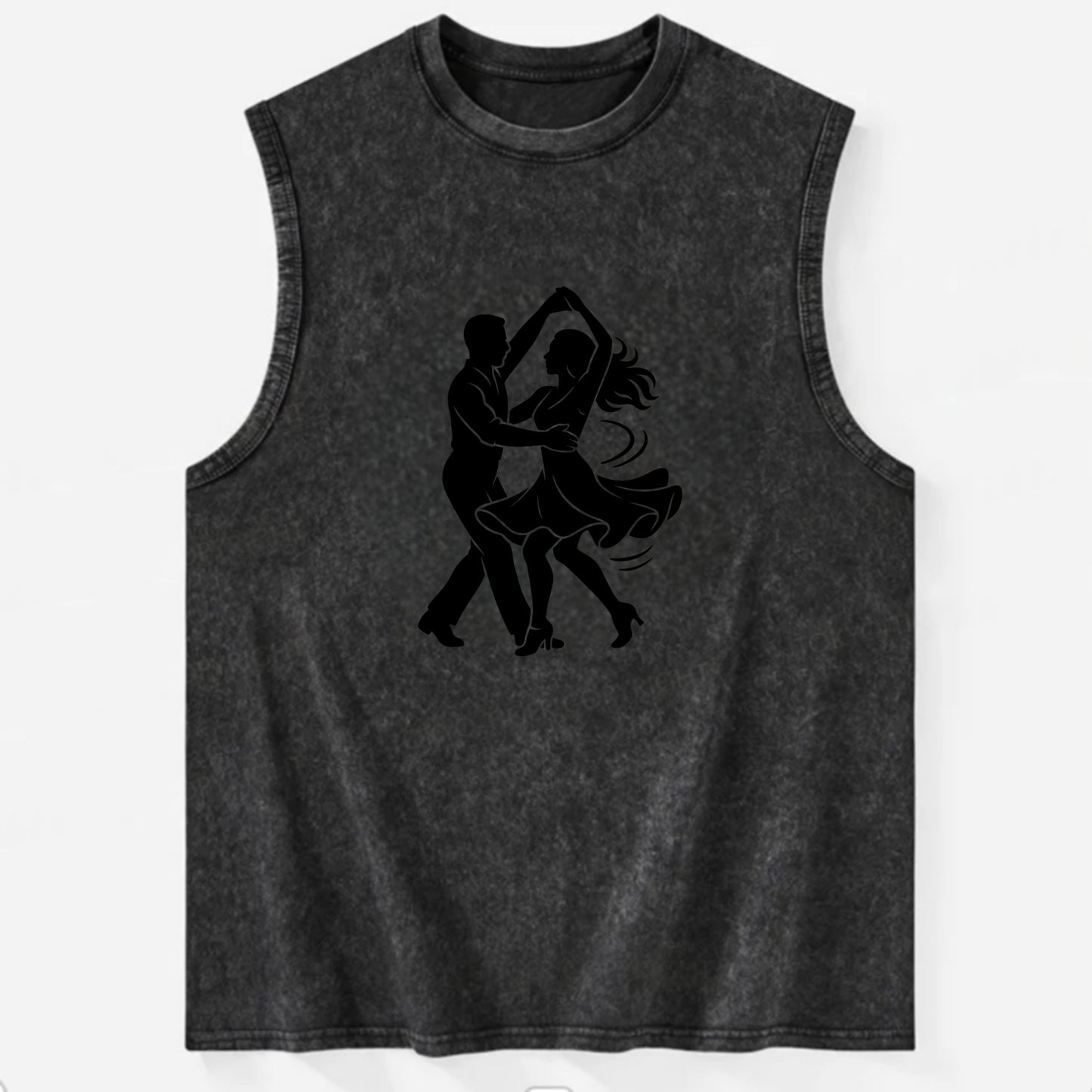 Salsa dancers spinning turn - Vintage Washed Tank - Black