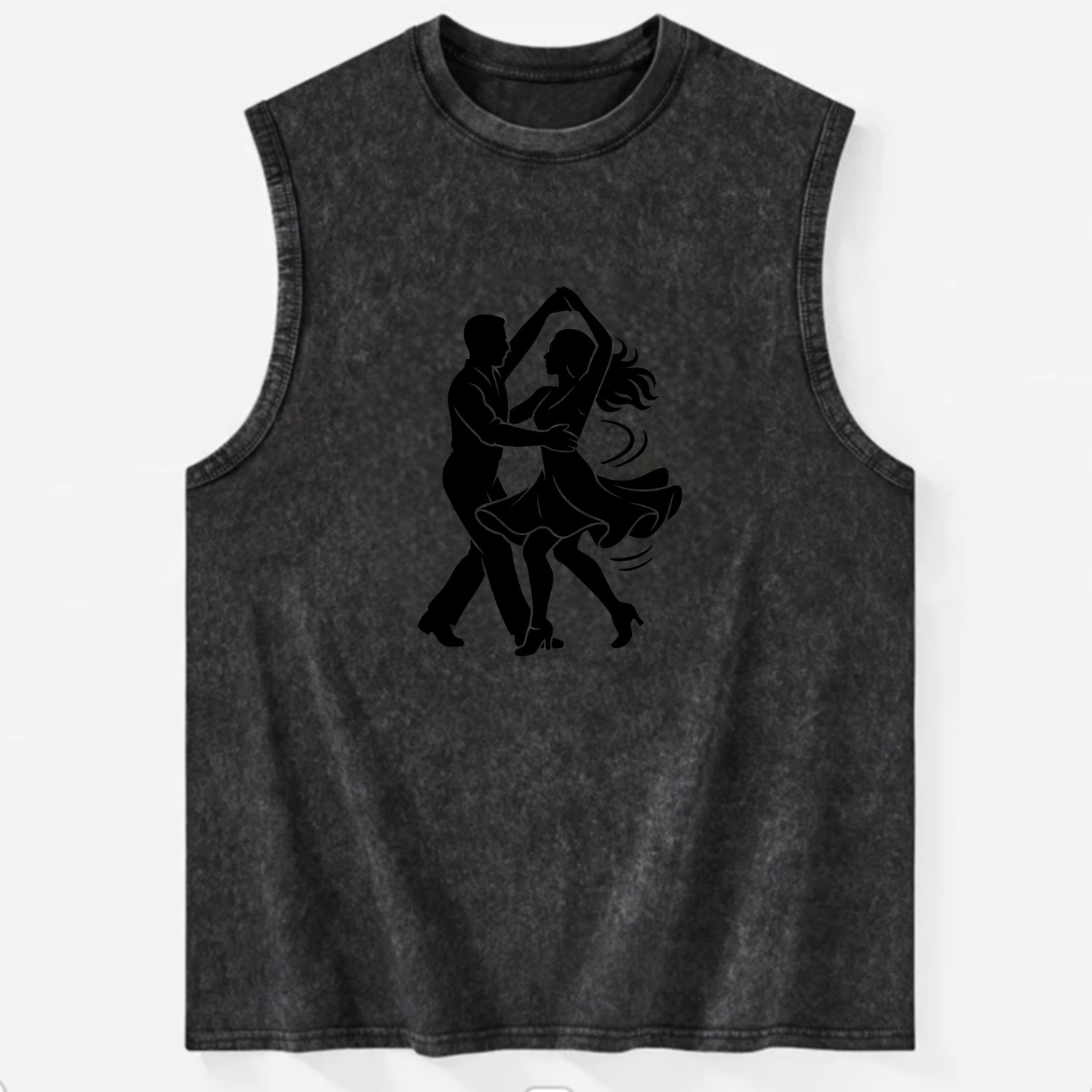 Salsa dancers spinning turn - Vintage Washed Tank - Black