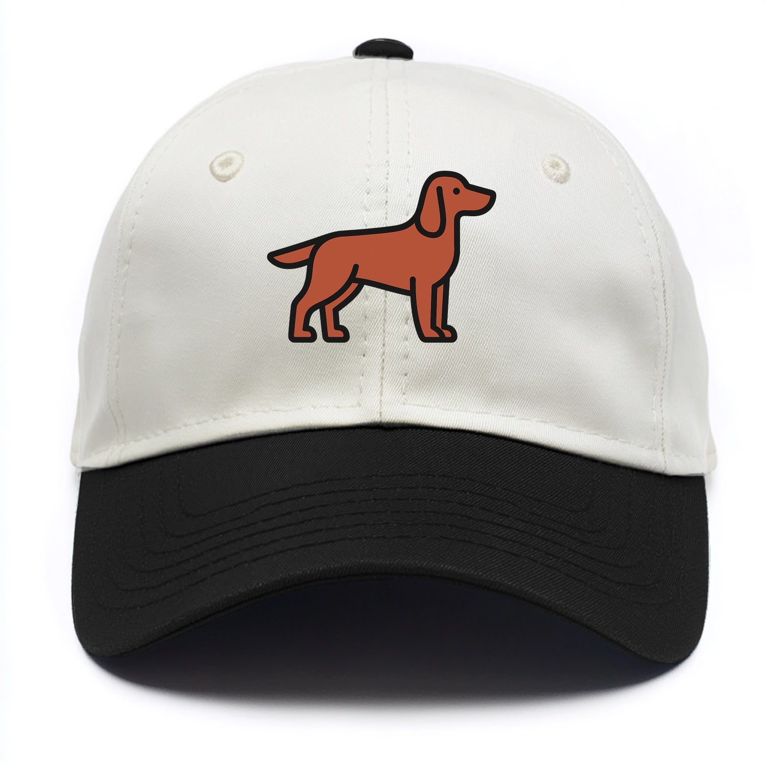 Irish Setter - Red/chestnut flat side profile - Two Tone Cap - Black