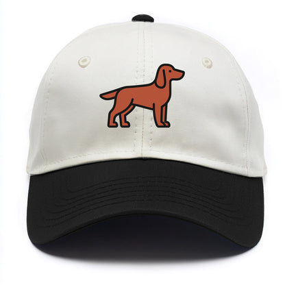 Irish Setter - Red/chestnut flat side profile - Two Tone Cap - Black