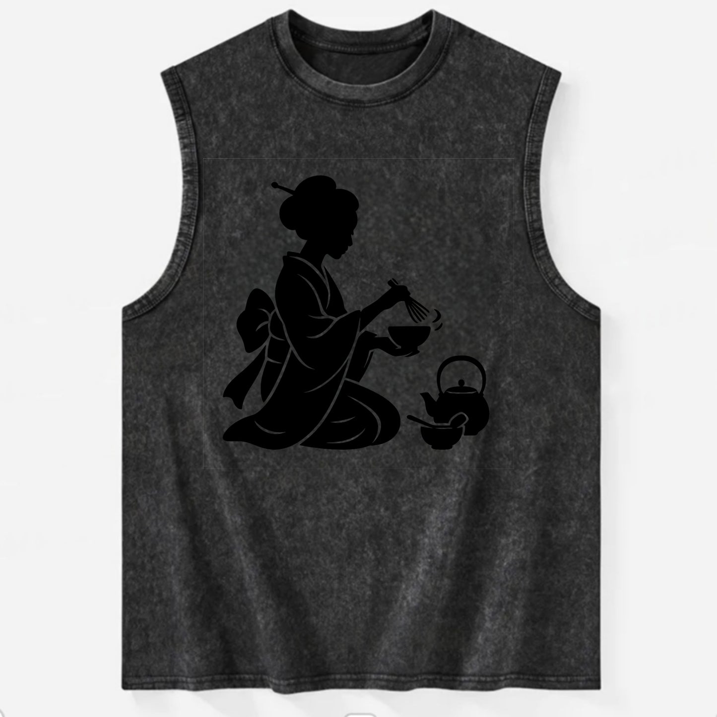Geisha traditional tea ceremony - Vintage Washed Tank - Black