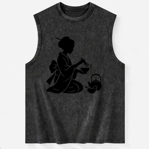 Geisha traditional tea ceremony - Vintage Washed Tank