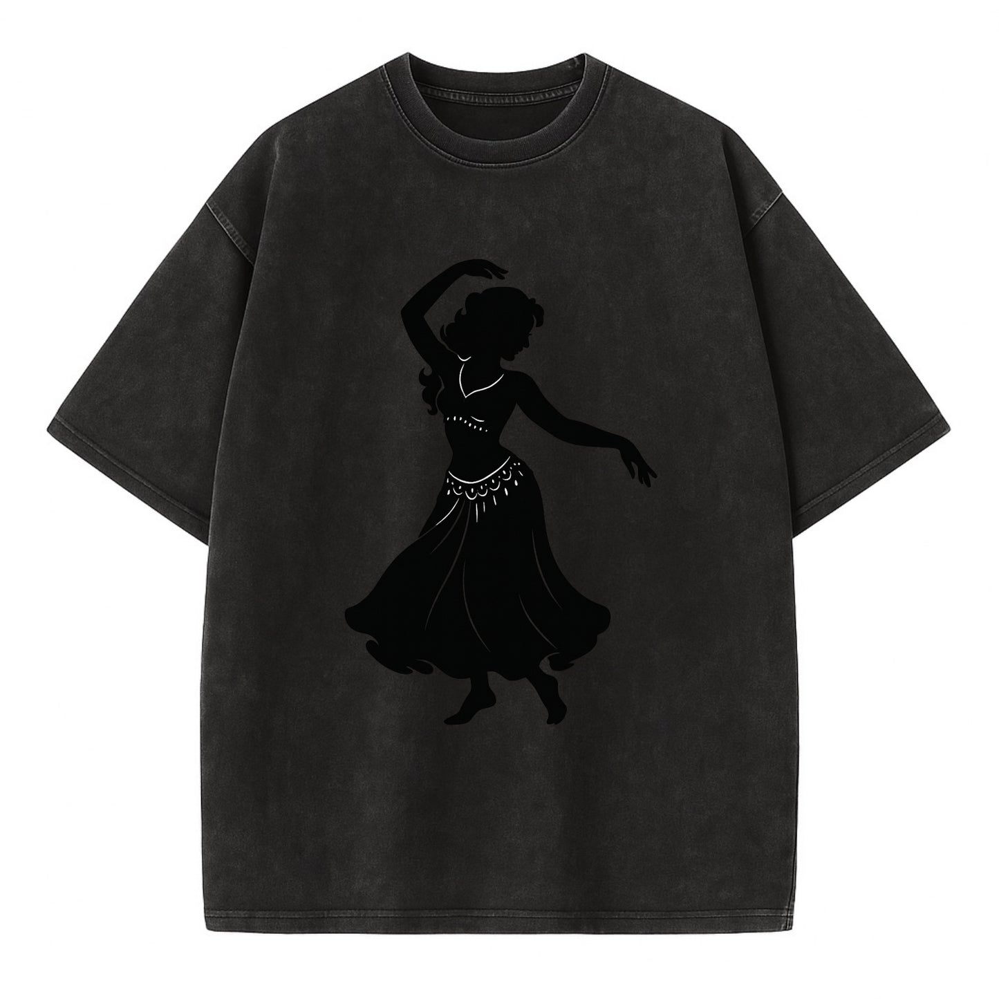 Belly dancer graceful gesture - Vintage T-shirt - Black