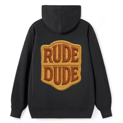 RUDE;DUDE ENERGY Surf Green Trucker - Classic Pullover Hoodie - Black