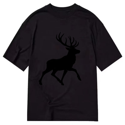 Deer with majestic antlers - Classic T-shirt - Black