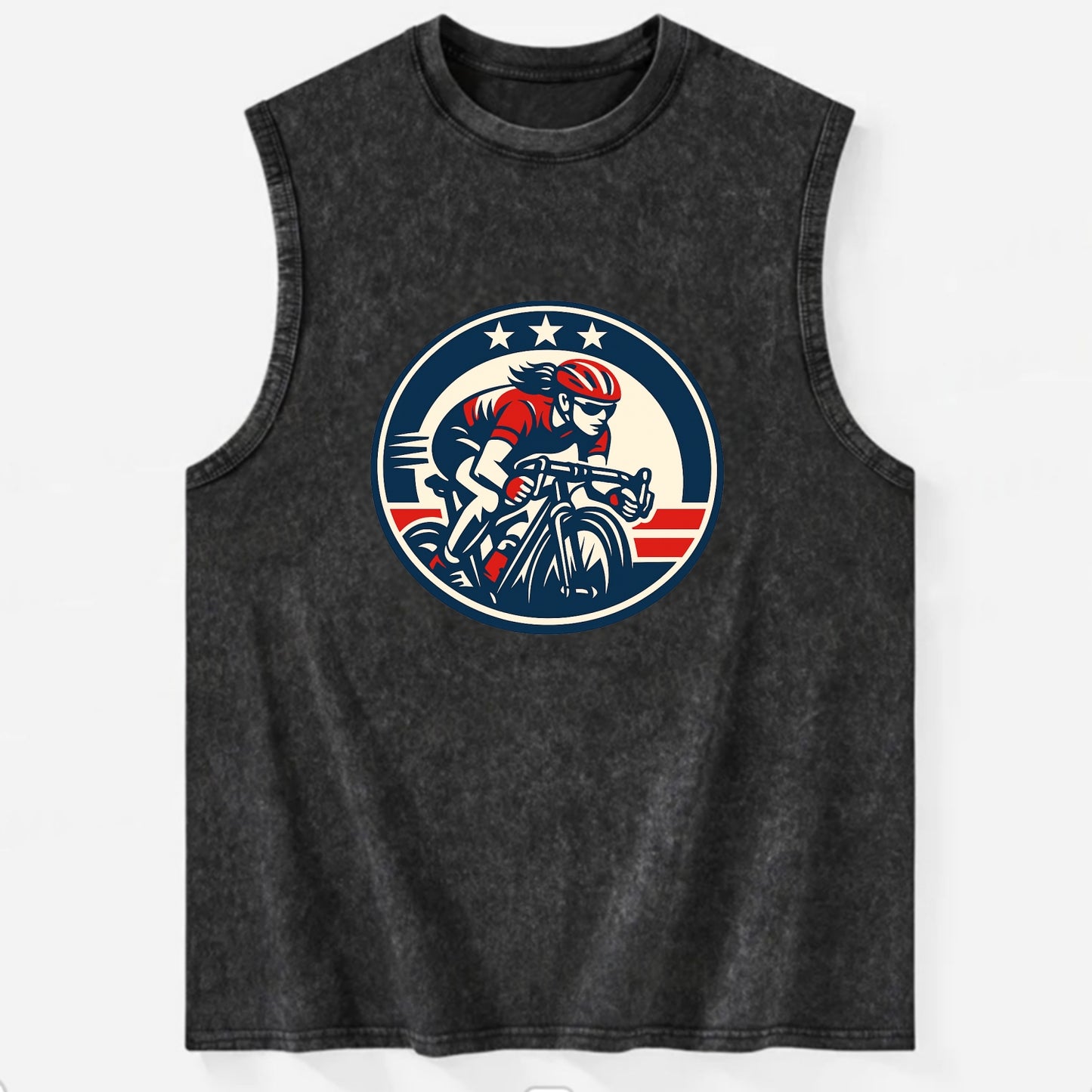 Speed Queen Emblem - Vintage Washed Tank - Black