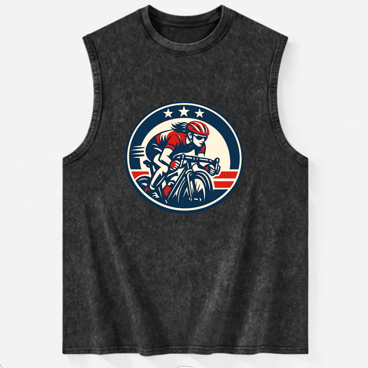 Speed Queen Emblem - Vintage Washed Tank - Black