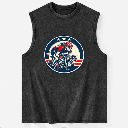 Speed Queen Emblem - Vintage Washed Tank - Black